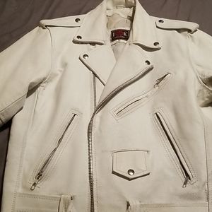 IK White Leather jacket